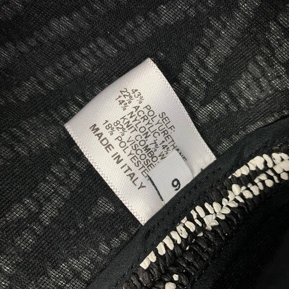 PROENZA SCHOULER Size 6 Black & White Acrylic Blend Sleeveless A-line Dress - Picture 5 of 6